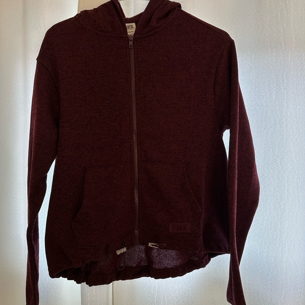 Burgundy Zip-Up Hoodie